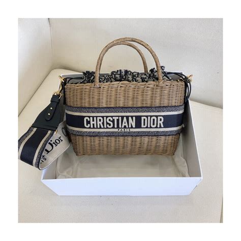 christian dior bag light blue|christian dior wicker bag.